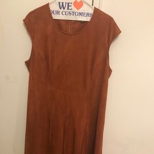 Gorgeous Rust Faux Suede Sleeveless Dress size 0X